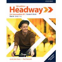 New Headway Fifth Edition Pre-Intermediate ( B1 ) - Part A Units 1-6 Student's Book 