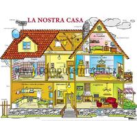 Nástěnný obraz "LA NOSTRA CASA" (ITA) 110x85cm včetně lišt