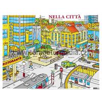Nástěnný obraz "NELLA CITTA" (ITA) 110x85cm včetně lišt