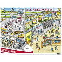 Nástěnný obraz "ALL AEROPORTO" (ITA) 110x85cm včetně lišt