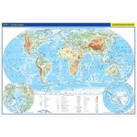 Svět - školní fyzická nástěnná mapa + 20ks mapek  1360x960mm