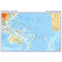 Austrálie, Oceánie – příruční mapa - obecně zeměpisná 