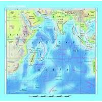 Tichý a Indický oceán - nástěnná obecně zeměpisná mapa 1:15 000 000, 1360x960mm