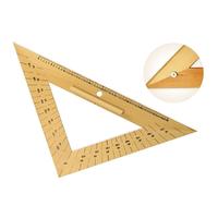 Rovnostranný trojúhelník dřevěný 45* s úhloměrem s magnetem, délka 50 cm