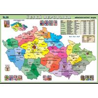Česká republika - administrativtní mapa (tabulka A4)