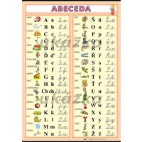 Česká abeceda XL - nástěnný obraz /70x100cm/  včetně lišt