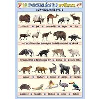 Poznávej zvířata 5 - exotická zvířata 2, zvířata ve vodě  (tabulka 1xA4)