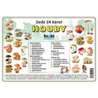 Houby - (sada 24 karet A4)