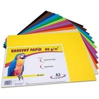 Barevné papíry A3/80g/60 listů - mix 12 barev