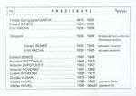 Prezidenti (historická data) (č.18) - karta A6 PVC
