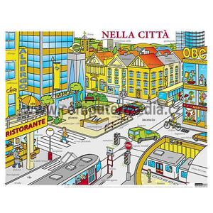 Nástěnný obraz "NELLA CITTA" (ITA) 110x80cm včetně lišt