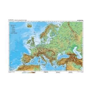 Evropa obecně geografická / politická -160x120 cm,  nástěnná mapa 