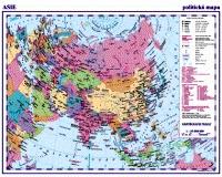 Asie - příruční politická mapa - oboustranná