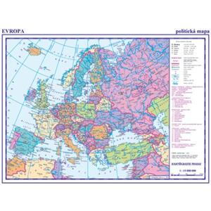 Evropa - příruční mapa - politická / fyzická