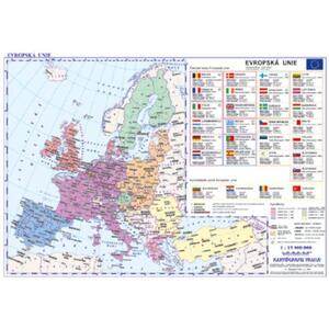 Evropská unie - příruční mapa politická / obrysová 
