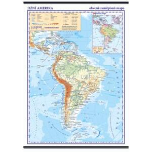 Jižní Amerika - obecně zeměpisná nástěnná mapa (fyzická), 960x1360mm
