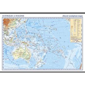 Austrálie a Oceánie - obecně zeměpisná nástěnná mapa, 1360x960mm