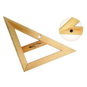 Rovnostranný trojúhelník dřevěný 45* s protiskluzem , délka 50 cm