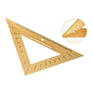 Rovnostranný trojúhelník dřevěný 45* s úhloměrem s magnetem, délka 50 cm
