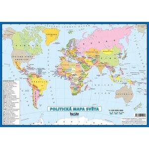 Svět - příruční politická mapa (tabulka 1xA4, 297x210mm)