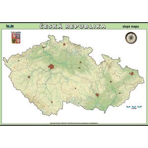 Česká republika - slepá mapa  XL - nástěnný obraz (100x70 cm)