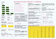 Matematické výrazy a vzorce - TABULKA A4